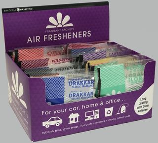 FRAGRANT AIR FRESH SACHETS ASSORTED SCENTS BOX/25