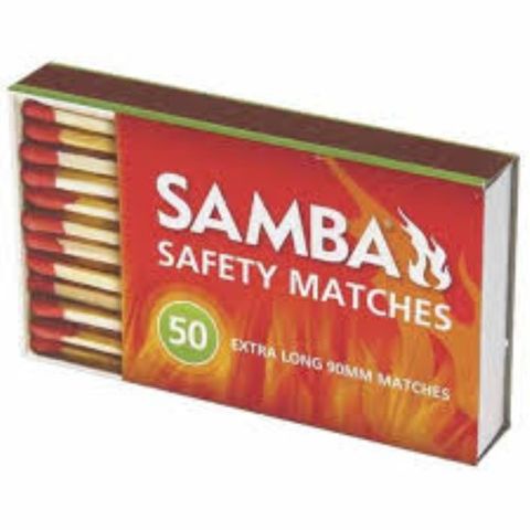 SAMBA SAFETY MATCHES EXTRA LONG 90MM (BOX/50) EA