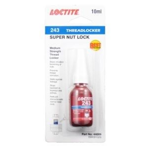 LOCTITE 243 THREADLOCKER SUPER NUT LOCK MED STRENGTH 10ML BL/1