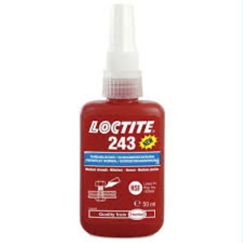 LOCTITE 243 THREADLOCKER SUPER NUT LOCK MED STRENGTH 50ML EA