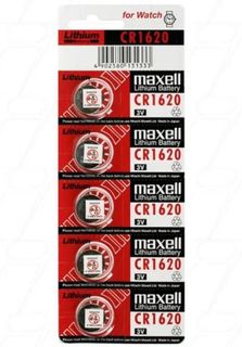 MAXELL COIN BATTERY LITHIUM CR1620 3V PACK/5