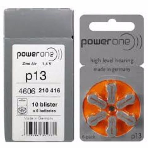 POWERONE HEARING AID BATTERY P13/4606 (RAY13) 1.45V PACK/6