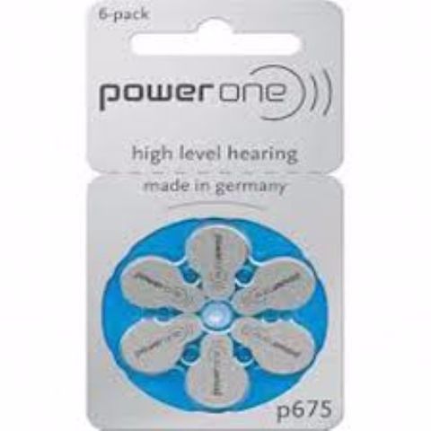 POWERONE HEARING AID BATTERY P675/4600 (RAY675) 1.45V PACK/6