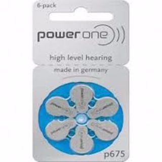 POWERONE HEARING AID BATTERY P675/4600 (RAY675) 1.45V PACK/6