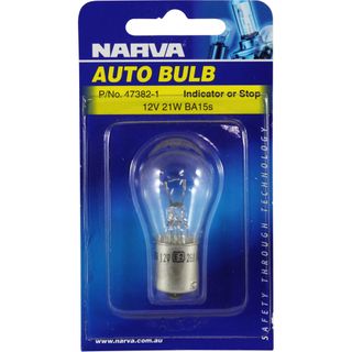 NARVA BULB 12V 21W BA15s INDICATOR (47382) BL/1