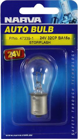 NARVA BULB 24V 32CP BA15s S/FLASHER (47339) BL/1