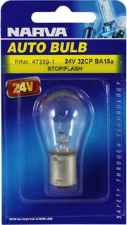 NARVA BULB 24V 32CP BA15s S/FLASHER (47339) BL/1