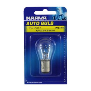 NARVA BULB 12V 21/5W BAY15d STOP/TAIL (47380) BL/1