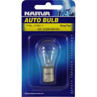 NARVA BULB 12V 20/5W BAY15d STOP/TAIL (47381) BL/1
