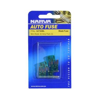 NARVA FUSE MINI 30AMP GREEN (52730) BL/5