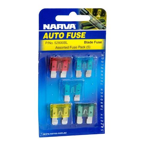 NARVA FUSE 2-BLADE MICRO ASSORTED AMP (52800) BL/5