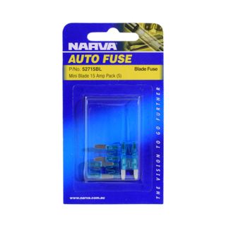 NARVA FUSE MINI 15AMP BLUE (52715) BL/5