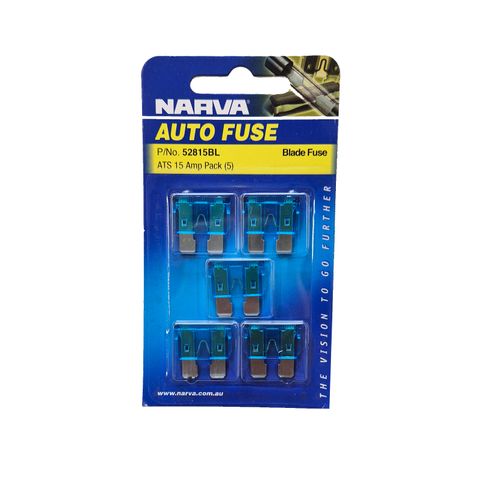 NARVA FUSE 2-BLADE MICRO 15AMP BLUE (52815) BL/5