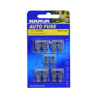 NARVA FUSE 2-BLADE MICRO 25AMP CLEAR (52825) BL/5