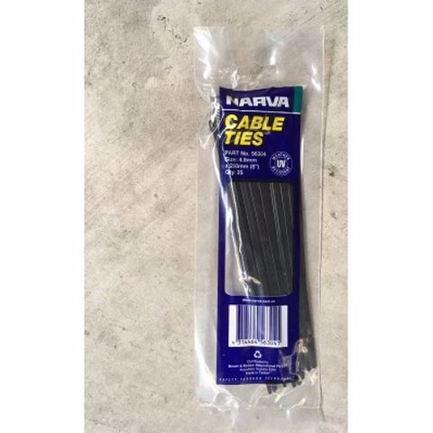 NARVA CABLE TIE 4.8x200MM BLACK (56304) PACK/25
