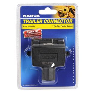 NARVA TRAILER CONNECTER SOCKET 7 PIN FLAT 15AMP 12V (82042) BL/1