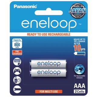 PANASONIC ENELOOP RECHARGEABLE BATTERY AAA BL/2