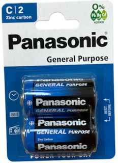 PANASONIC SUPER HEAVY DUTY BATTERIES C BL/2