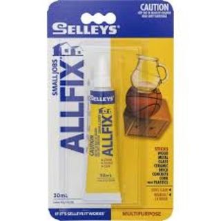 SELLEYS ALL FIX MULTIPURPOSE ADHESIVE CLEAR TUBE 30ML BL/1
