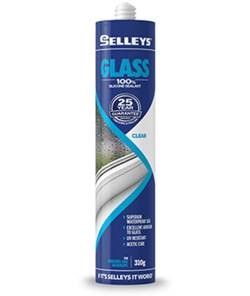 SELLEYS GLASS SILICONE SEALANT CLEAR CARTRIDGE 310G EA