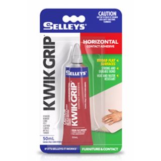 SELLEYS KWIK GRIP CONTACT ADHESIVE (HORIZONTAL) TUBE 50ML BL/1