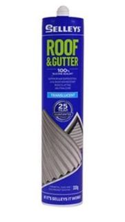 SELLEYS ROOF AND GUTTER SILICONE SEALANT TRANSLUCENT CARTRIDGE 310G EA