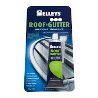 SELLEYS ROOF AND GUTTER SILICONE SEALANT TRANSLUCENT TUBE 90ML EA *NEW BARCODE*