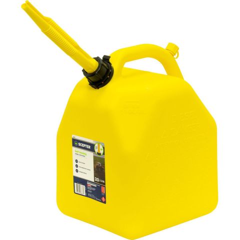 SCEPTER FUEL CAN YELLOW SQUAT 20L EA