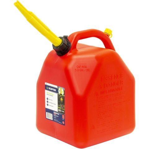 SCEPTER FUEL CAN RED SQUAT 20L EA