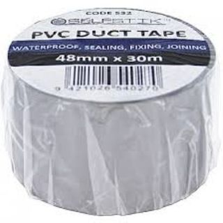 SELFSTICK DUCT TAPE PVC SILVER 48MM X 30M EA