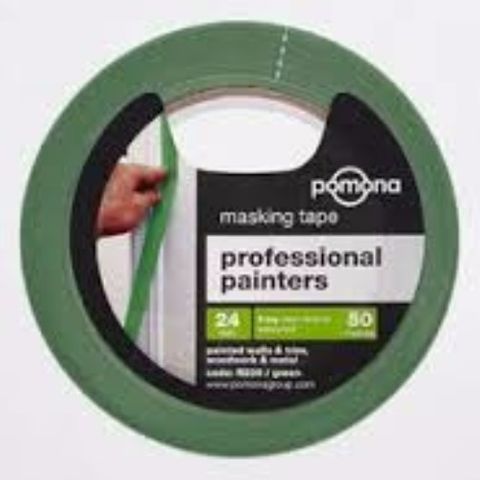 SELFSTICK MASKING TAPE PAINTERS GREEN 24MM X 50M EA