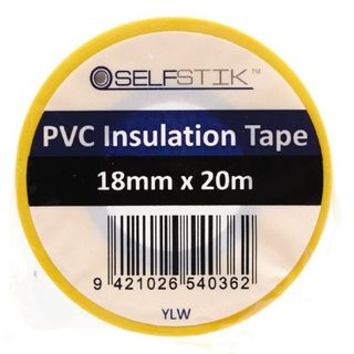 SELFSTICK INSULATION TAPE YELLOW 18MM X 20M EA