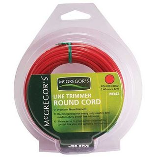 MCGREGORS LINE TRIMMER CORD RED 2.4MM X 12M EA