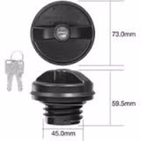 TRIDON FUEL CAP LOCKING PLASTIC SCREW WITH KEYS (TFL227) EA