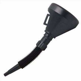FUNNEL PLASTIC FLEXIBLE WITH FILTER BLACK EA