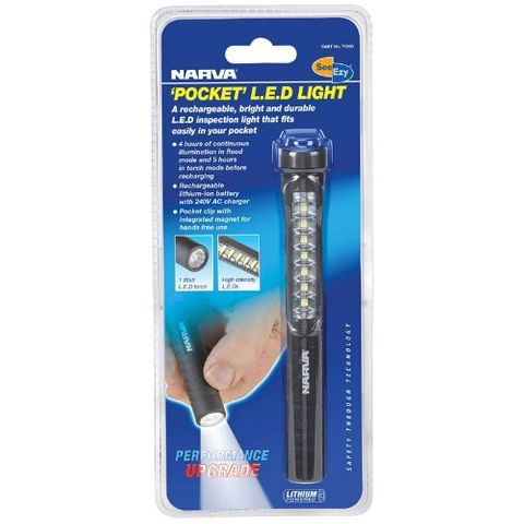 NARVA POCKET RECHARGEABLE LED INSPECTION LAMP EA