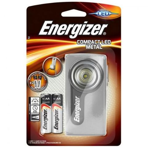ENERGIZER LED COMPACT TORCH WITH 2 AA BATTERIES EA