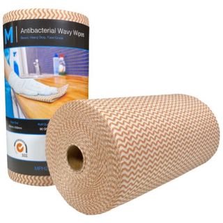 ANTIBACTERIAL WAVY WIPES (MPH27410) BROWN 300 X 500MM ROLL/90 SHEETS