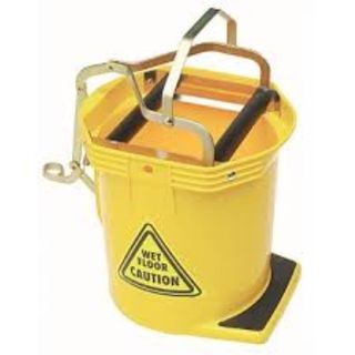 MOP WRINGER BUCKET WITH WHEELS (ASSORTED COLOURS) 16L EA
