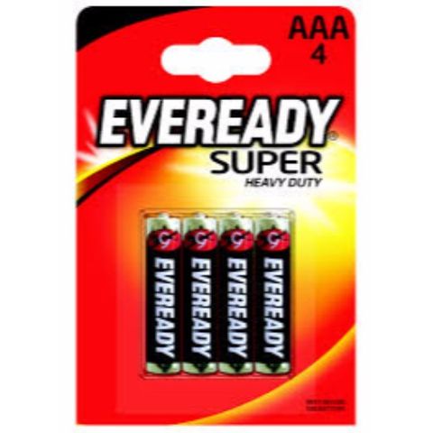 EVEREADY SUPER HEAVY DUTY BATTERY AAA BL/4