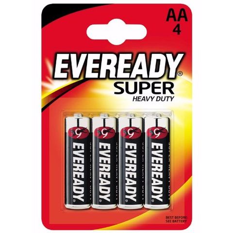 EVEREADY SUPER HEAVY DUTY BATTERY AA BL/4