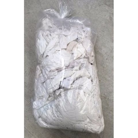 WHITE T-SHIRT RAGS 10 KG EA
