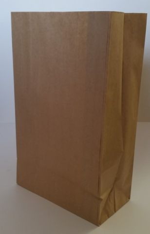 PAPER SHOPPING BAG NO HANDLE BROWN 255 X 140 X 305MM BOX/250