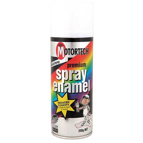 MOTORTECH SPRAY PAINT GLOSS WHITE AEROSOL 250G EA