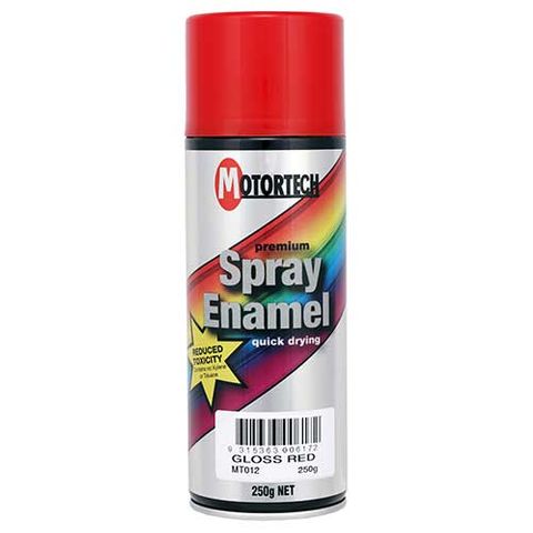 MOTORTECH SPRAY PAINT GLOSS RED AEROSOL 250G EA