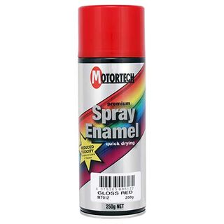 MOTORTECH SPRAY PAINT GLOSS RED AEROSOL 250G EA