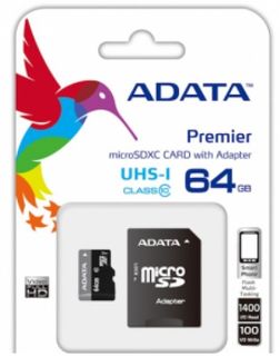 MEMORY CARD MICRO SD 64GB W/ADAPTER EA