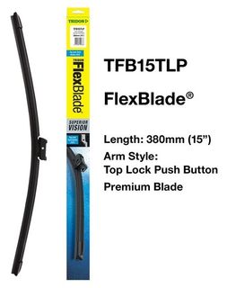 TRIDON WIPER FLEXBLADE TOP LOCK PUSH BUTTON 15IN (380MM) EA