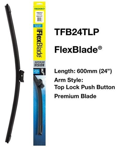 TRIDON WIPER FLEXBLADE TOP LOCK PUSH BUTTON 24IN (600MM) EA