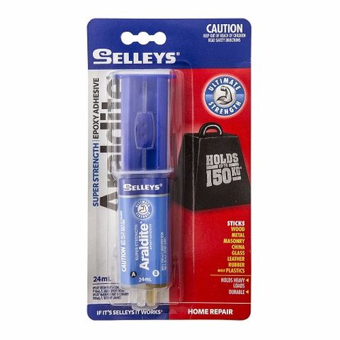 SELLEYS ARALDITE SUPER STRENGTH ADHESIVE TUBE 24ML BL/1